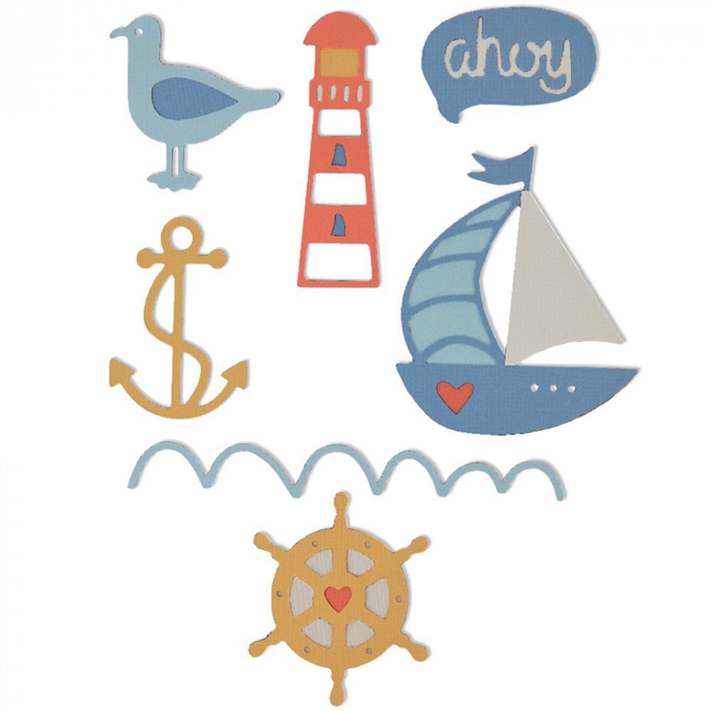 Набор ножей для вырубки Sizzix® Thinlits™ Die Set 7PK Nautical by My Life Handmade Набор ножей для вырубки Sizzix® Thinlits™ Die Set 7PK Nautical by My Life Handmade