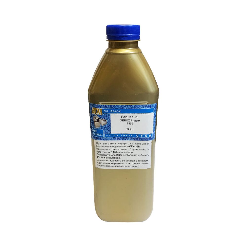 Тонер для XEROX Phaser 7500 (272гр, голубой, NonChem) Gold ATM Тонер для XEROX Phaser 7500 (272гр, голубой, NonChem) Gold ATM