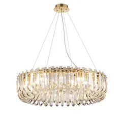 Люстра подвесная NewRgy NW052-ф800*H200(1200) H GOLD, 12×15 Вт, золотая