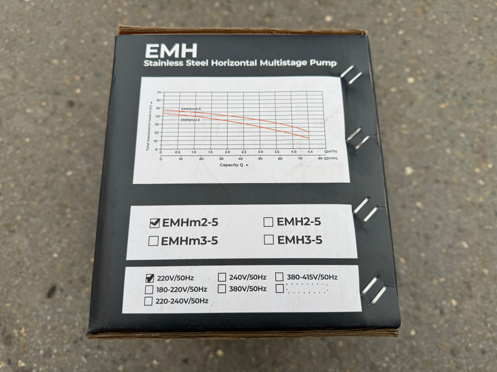 Насос многоступенчатый горизонтальный LEO модель EMHm2-5