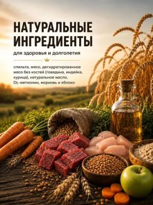 Сухой корм Shelly для взрослых собак мясное ассорти с морковью