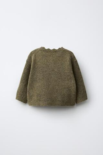 ZARA КАРДИГАН С ВЫШИТЫМИ ЦВЕТАМИ, МЯГКИЙ ЗЕЛЕНЫЙ