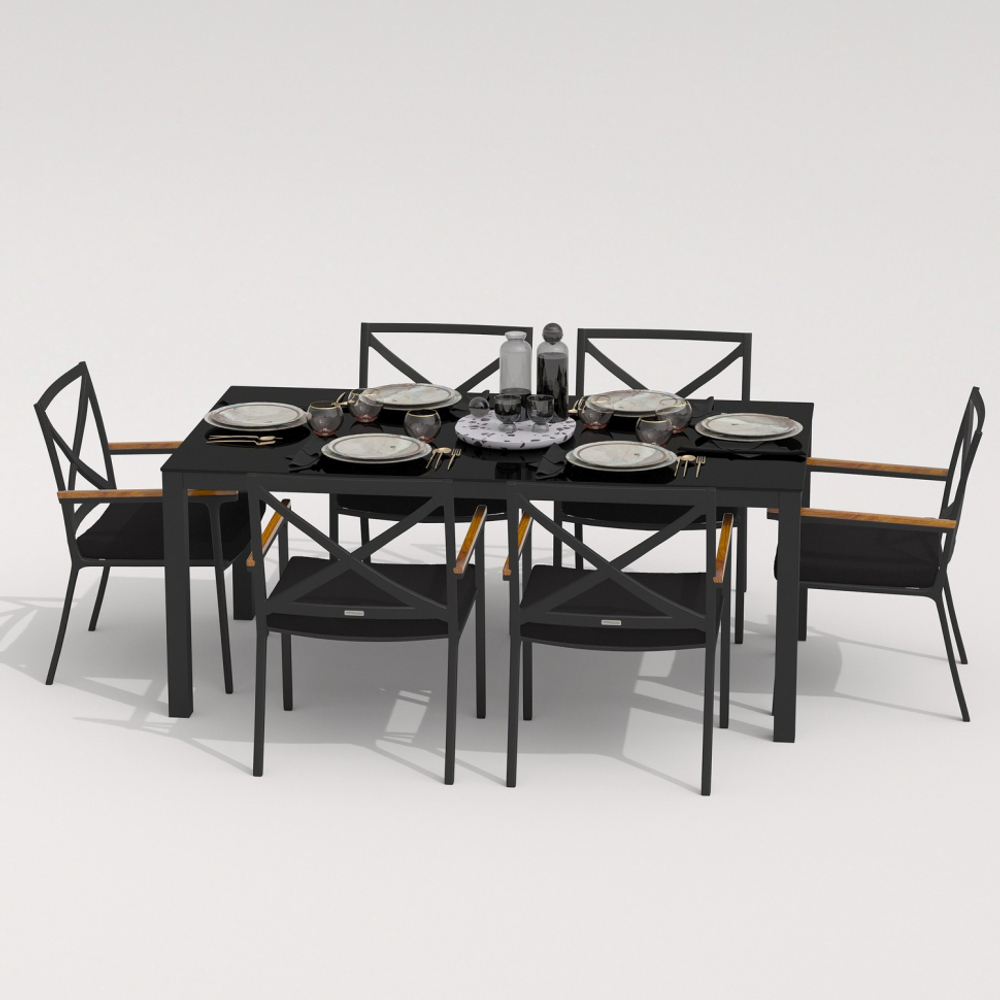 Стул Ideal Patio ФЕСТА черный - каркас карбон