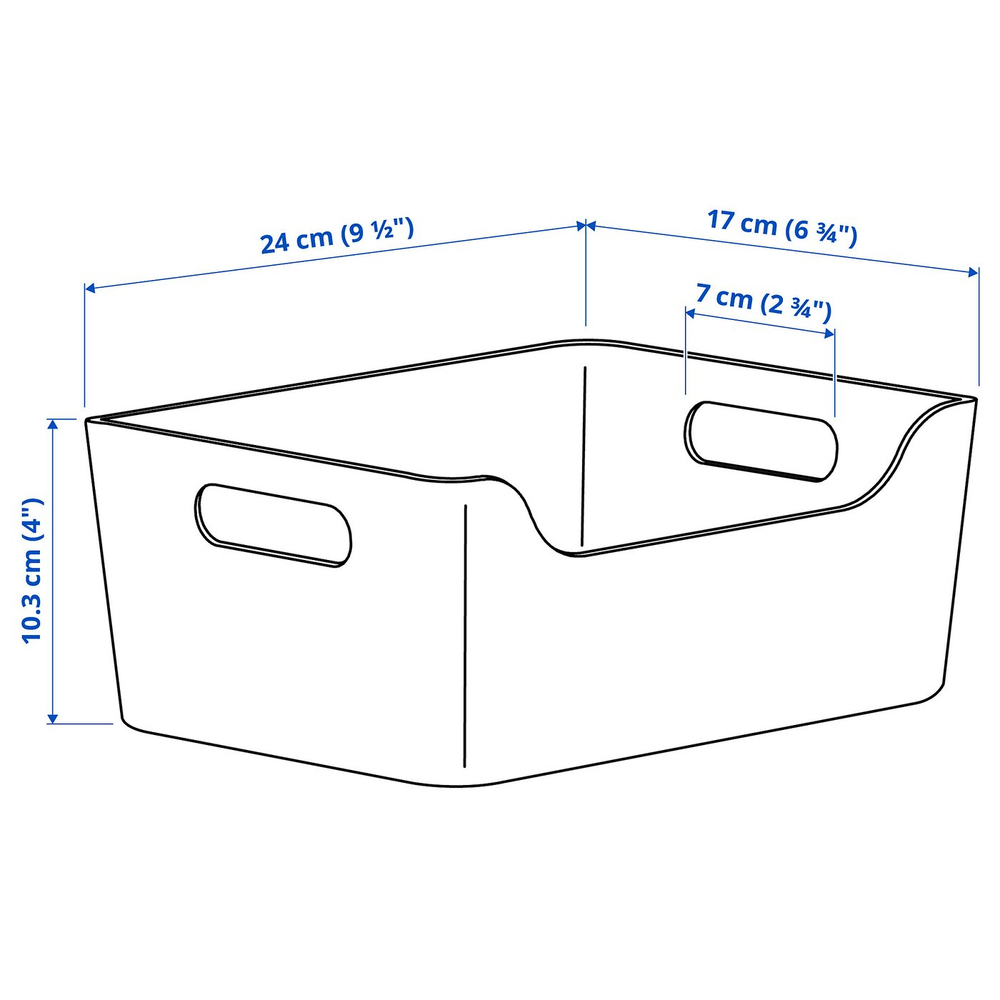 IKEA UPPDATERA  (ИКЕА УППДАТЕРА)  -  Контейнер - белый 24х17 см