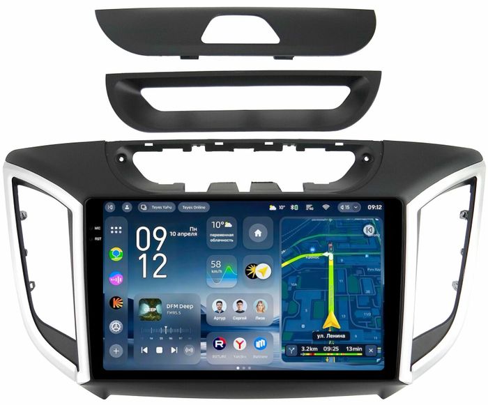 Магнитола для Hyundai Creta 1 2016-2021 - Teyes CC4-PRO монитор 9.5" 2K QLED на Android 13, Быстрейшая, Snapdragon 778G, ИИ, CarPlay, DSP, 4G SIM-слот
