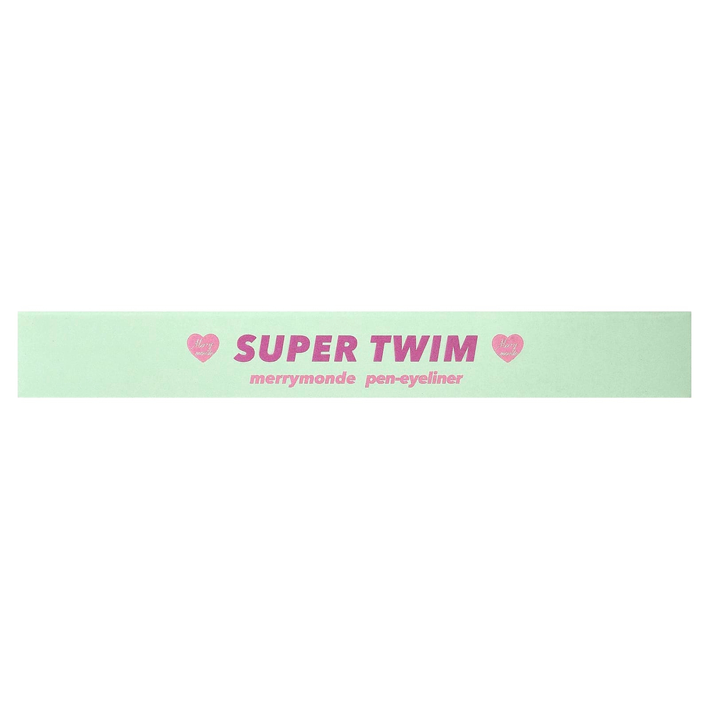 Merrymonde, Super Twim Pen, подводка для глаз, 01 Vivid Black, 0,5 мл (0,02 жидк. унции)