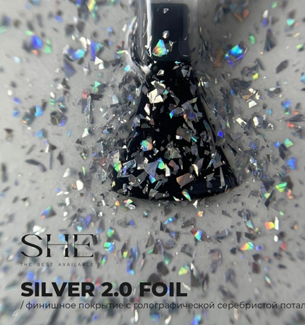 TOP COAT SILVER FOIL 15 ml срок годности до 09 .2026