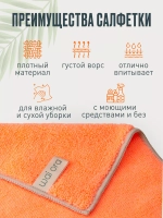 Салфетки для уборки из микрофибры тряпки впитывающие 30х30
