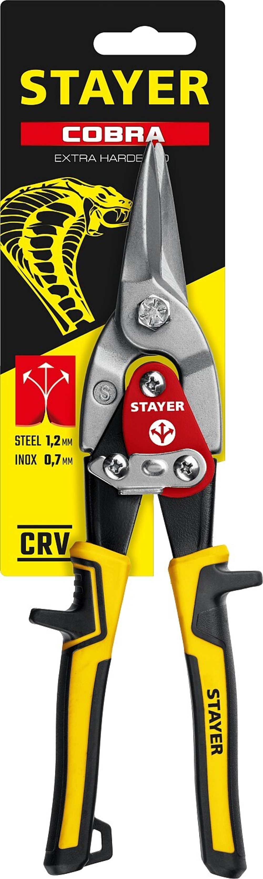 STAYER Cobra, 250 мм, прямые ножницы по металлу (23055-S)