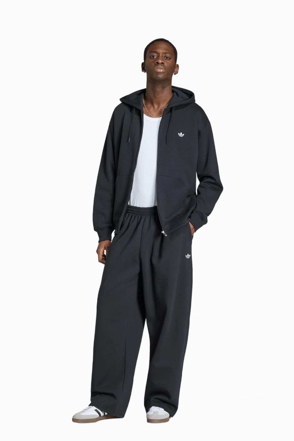 Кофта adidas Originals Trefoil Essentials Loose Full-Zip - черный