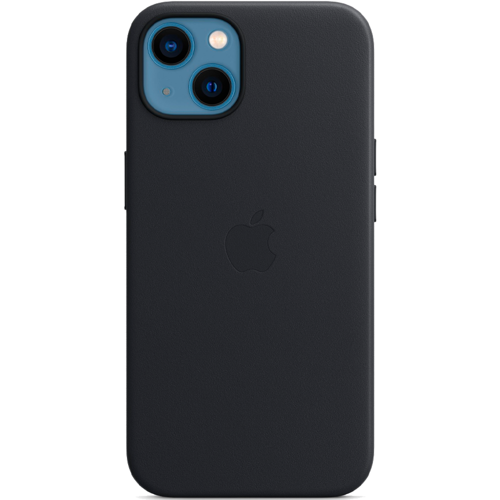 Кожаный чехол с поддержкой MagSafe Apple Leather Case для iPhone 13, Midnight (Темная ночь)