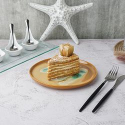 Тарелка d 18,5 см h1,5 см Light Brown Spots Sea Wave Frutti di Mare P.L. [1]