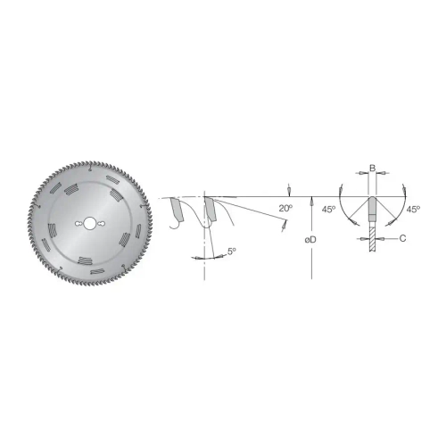 Пильный диск для ЛДСП усиленный бесшумный 300x30x3.2/2.2x96 DSQ DIMAR 95406256