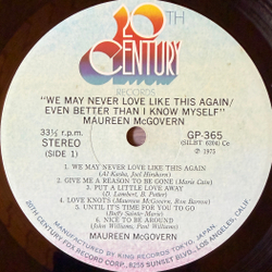 Виниловая пластинка Maureen McGovern ‎– We May Never Love Like This Again / Even Better Than I Know Myself LP