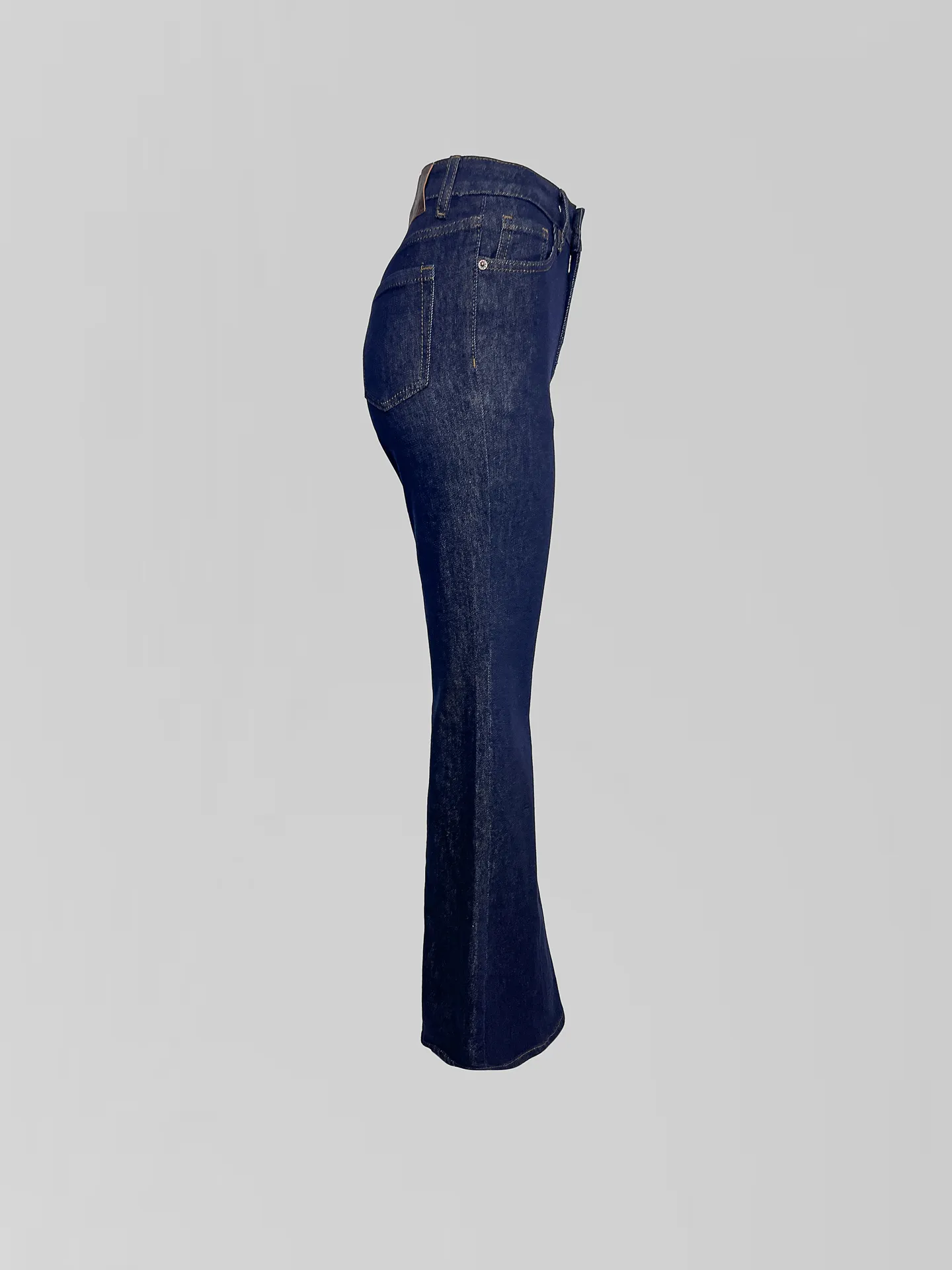 Джинсы Fashion 9769 однотонные клеш от колена со стрейчем