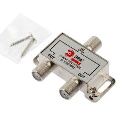 Делитель ТВ ЭРА SIMPLE DS-F-01 2 ответвления под F разъём 5-1000 МГц упаковка 1шт | Разъёмы, переходники, ТВ делители