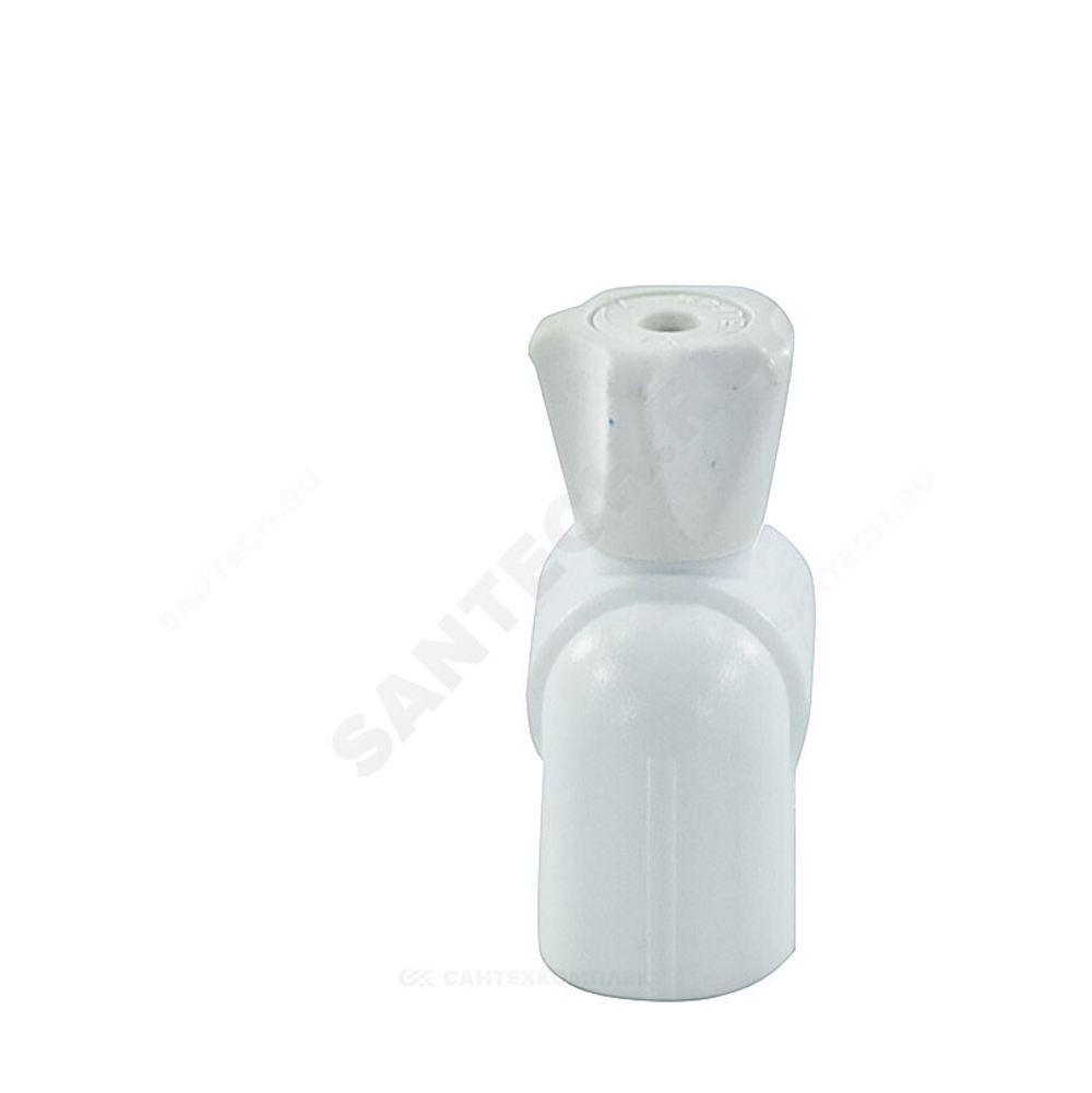 Кран шаровой PP-R белый Дн 25х3/4" НР угловой для радиатора VALFEX 10148025