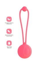 Коралловый вагинальный шарик ROSY (Цвет: коралловый)