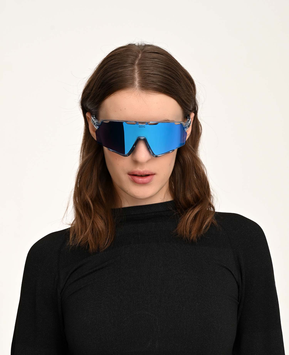 Спортивные очки с диоптриями GOG Prometheus / Photochromic Blue/Black / Reflex Blue