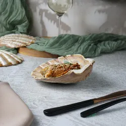 Блюдо для подачи 15*15 см h5,5 см 125 мл емкость для закусок Pearl Shell Frutti di Mare P.L. [1]