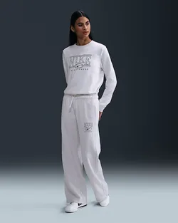 Брюки спортивные женские NIKE W NSW CLUB FLC MR GX WIDE PNT