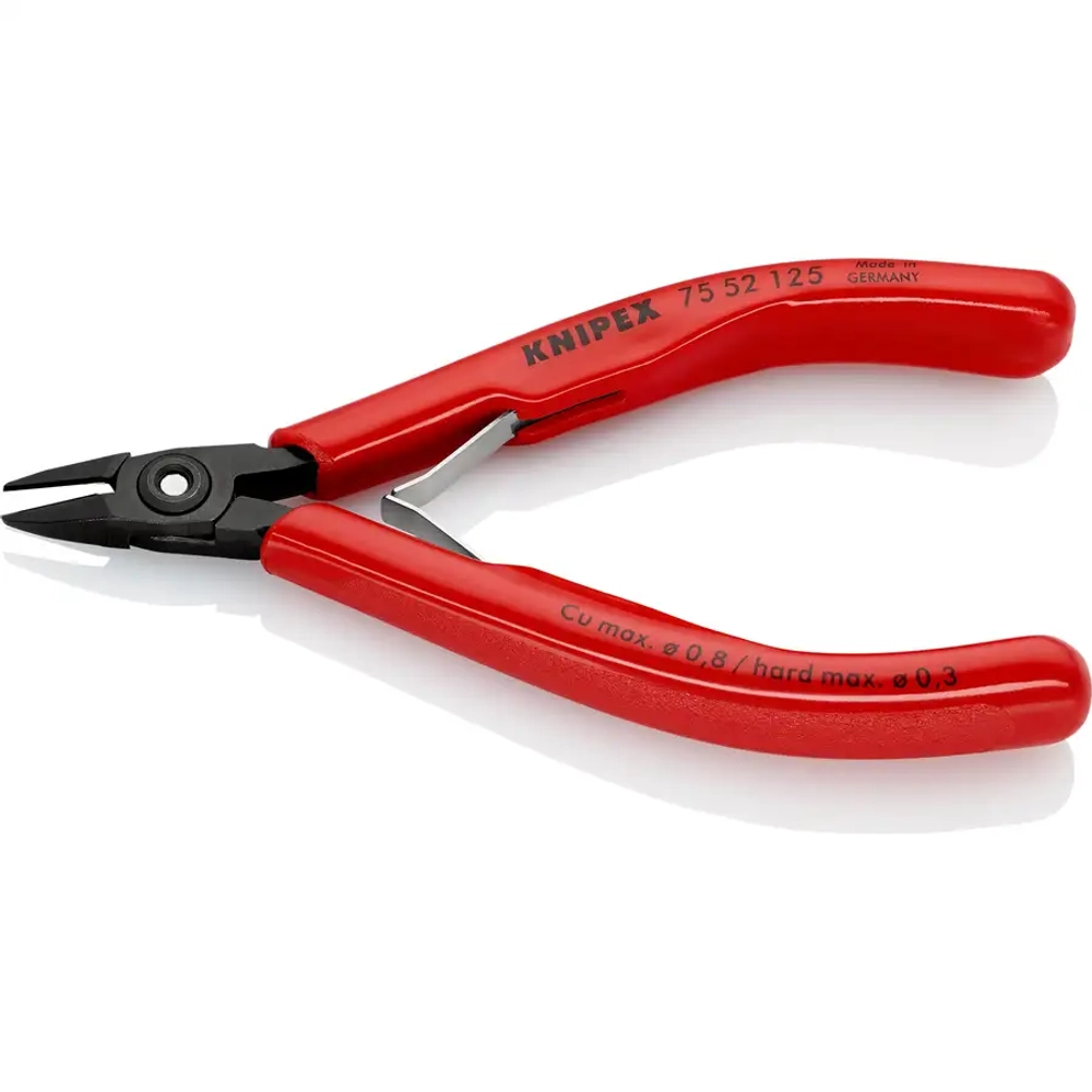 Кусачки боковые для электроники чернёные 125 мм Knipex 75 52 125