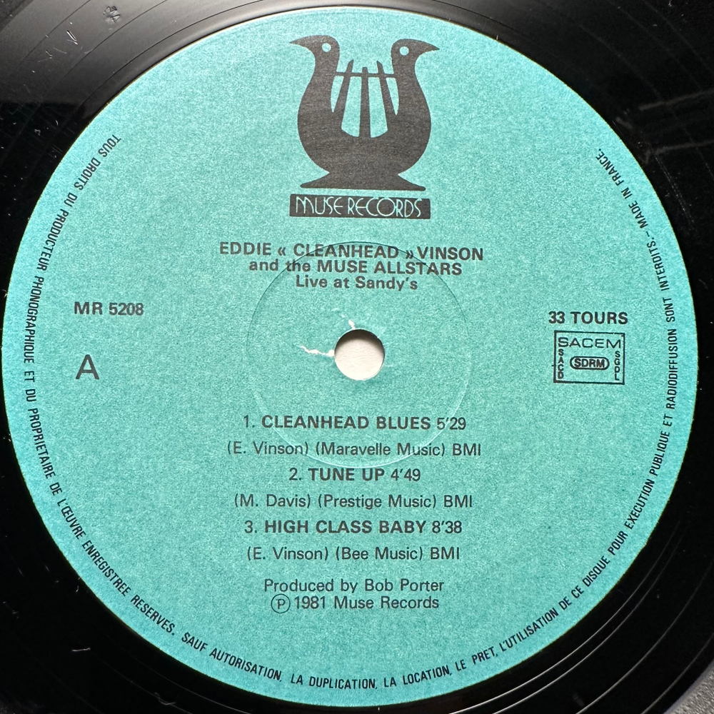 Eddie "Cleanhead" Vinson And The Muse Allstars - Live At Sandy's (Франция 1981г.)