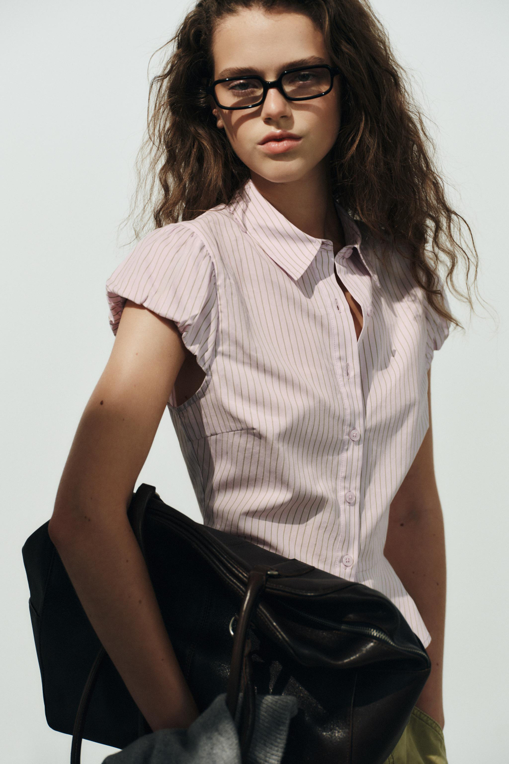 ОДНОТОННАЯ РУБАШКА С БАСКОЙ — ZARA