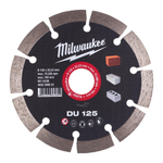 Алмазный Диск отрезной Milwaukee DU 125, для кирпича, для УШМ, сегментный, 125мм