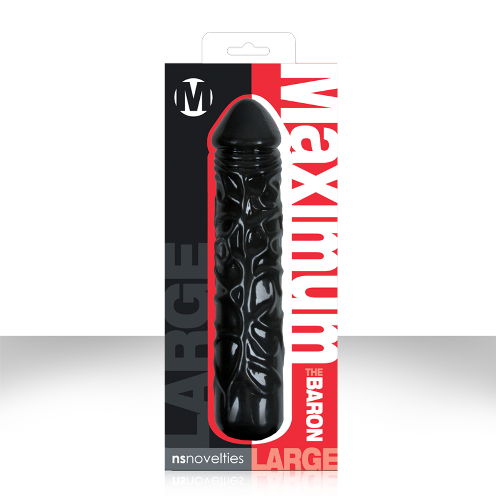 Чёрный фаллоимитатор Maximum The Baron - 25,4 см. (Цвет: черный)