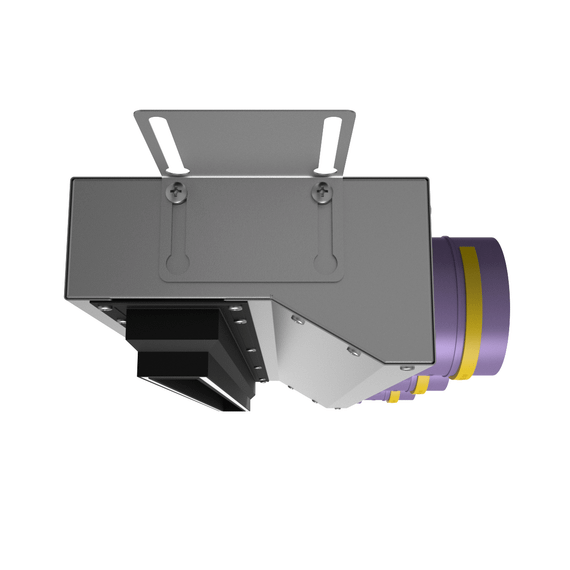 Provent VPNDU 500х25/90×3 компактный щелевой диффузор для натяжного потолка с КСД на 3 выхода