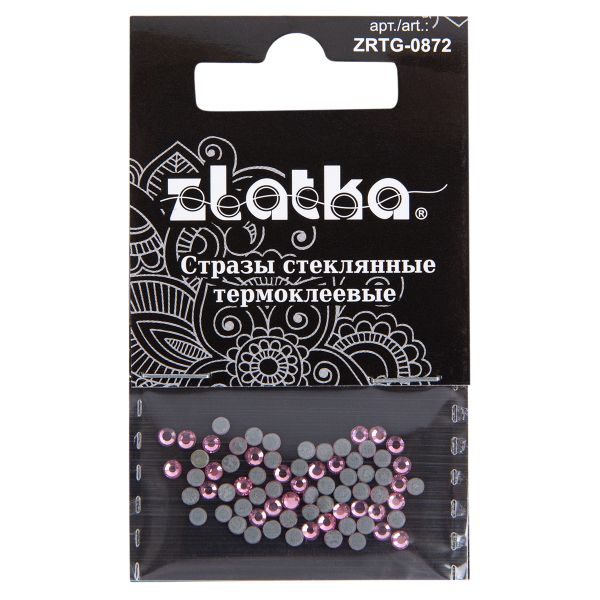 Стразы клеевые стекло 2.4 мм, 360 шт, SS08 №23 розовый (Rose), Zlatka ZRTG-0872