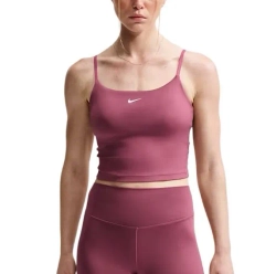 Топ теннисный Nike One Medium Support Padded Adjustable Sports Bra Tank - pink smoke