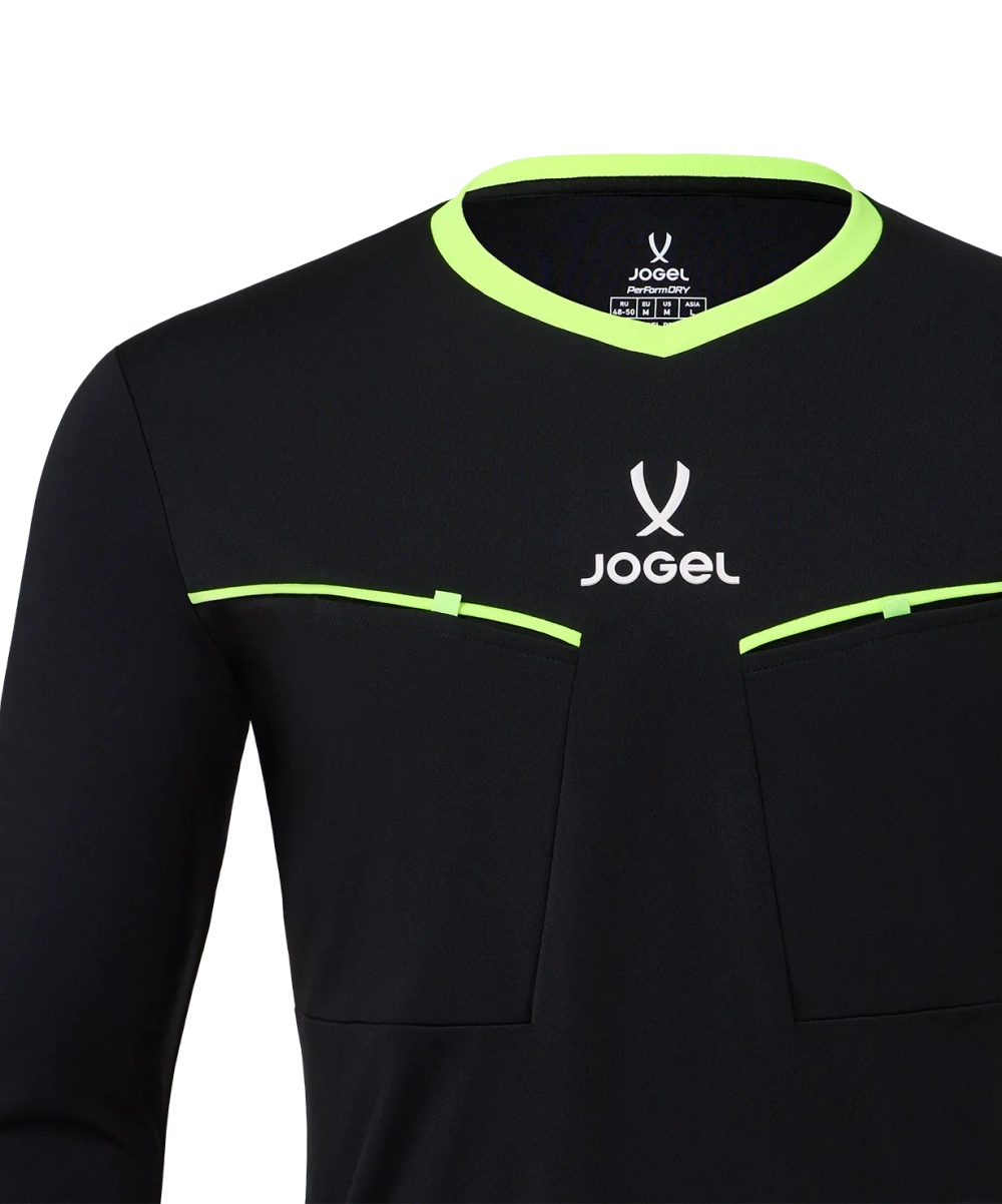 Лонгслив судейский JOGEL DIVISION PerFormDRY Referee LS Tee 2.0, черный