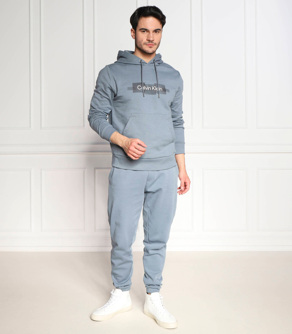 Худи box striped logo Calvin Klein - голубой(K10K110761)