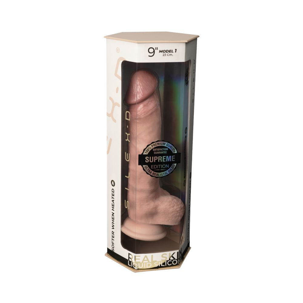 Телесный фаллоимитатор SILEXD Model 1 Premium Real Skin 9  - 23 см.