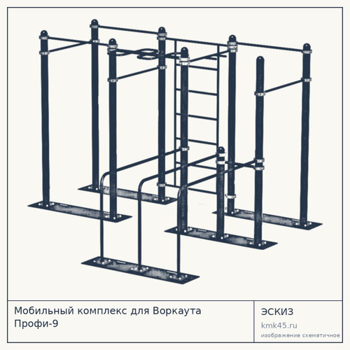 Мобильный комплекс для Воркаута Профи-9 — от 186 000 ₽