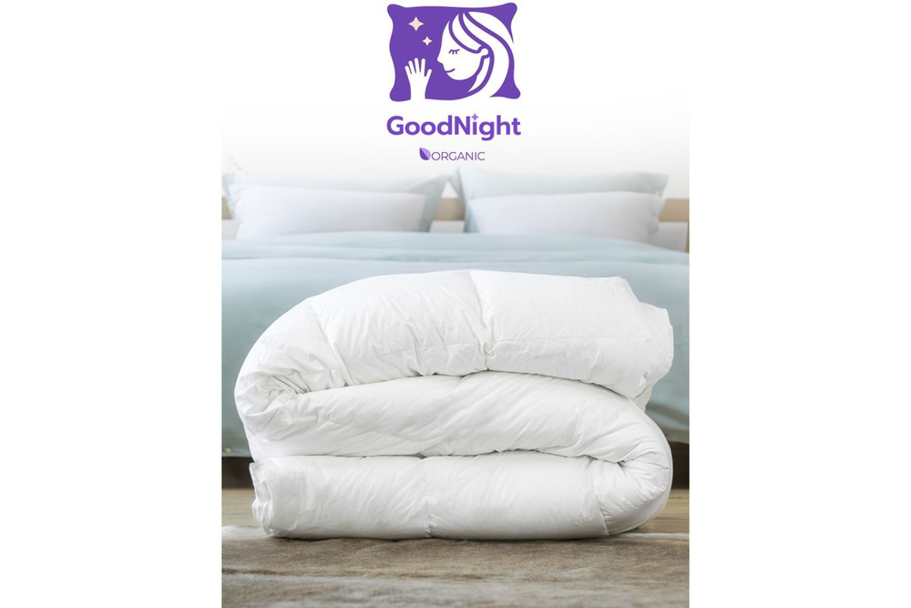 Одеяло GoodNight Organic искусcтвенный лебяжий пух/тик 300 гр/м2 1,5 сп. (140х205)