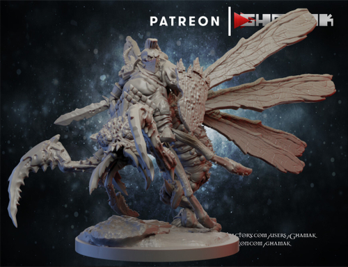 Grand Alliance Chaos Maggotkin of Nurgle Pusgoyle Blightlord Лорд с мечом и щитом на Чумной мухе миниатюра для dnd, днд, pathfinder, фентези, Настольная игра, НРИ, Варгейм, РПГ