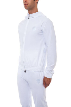 Мужская теннисная кофта Hydrogen Tech FZ Sweatshirt Skull - white