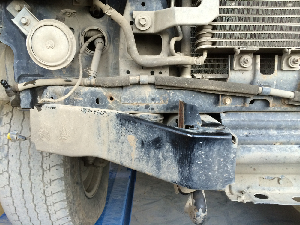 Бампер силовой передний Nissan Patrol Y61 2004+ с доп. фарами и защитной дугой РИФ