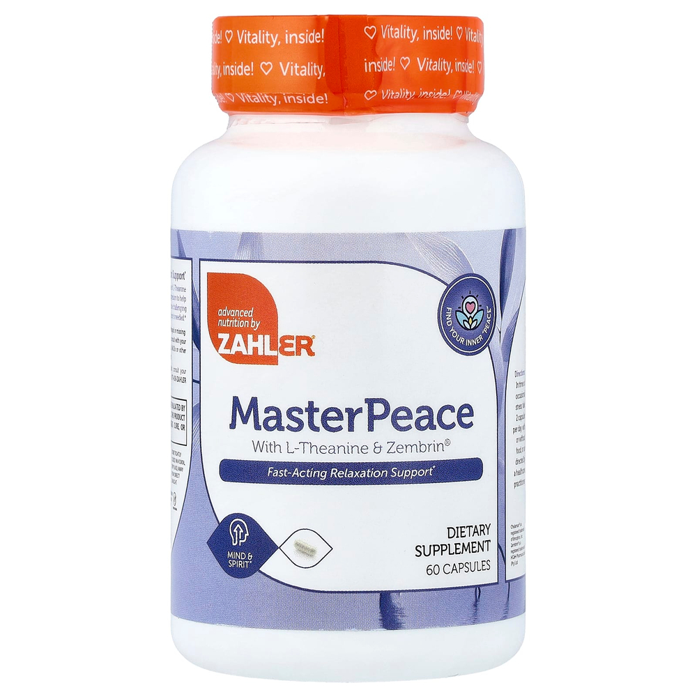 Zahler, MasterPeace с L-теанином и Zembrin®, 60 капсул
