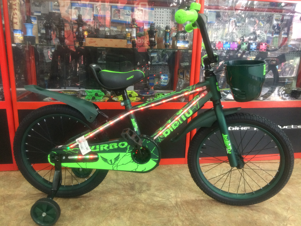 Велосипед 12" BIBITU TURBO, зеленый