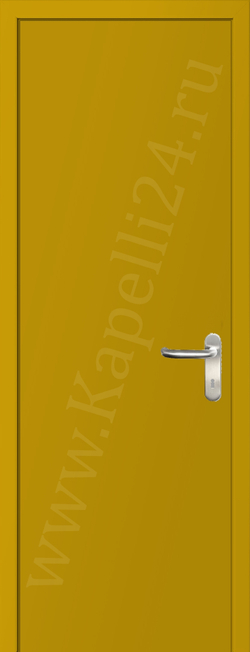 Дверь влагостойкая пластиковая KAPELLI multicolor ДГ RAL 1004 Золотисто-желтый + коробка