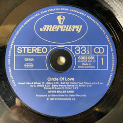 Винтажная виниловая пластинка LP The Steve Miller Band Circle Of Love (Германия 1981)