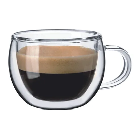 Чашка 80 мл кофейная Hemisphere Coffee набор 2 шт. d 6,5 см h5,5 см термостекло P.L. [1]