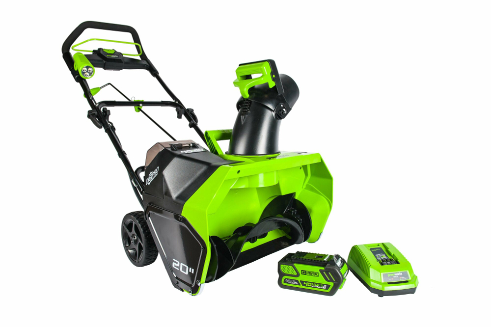 Снегоуборщик аккумуляторный GreenWorks GD40ST 40V 2600007, бесщеточный, без АКБ и ЗУ, ширина 51, высота 25, выброс 6м.