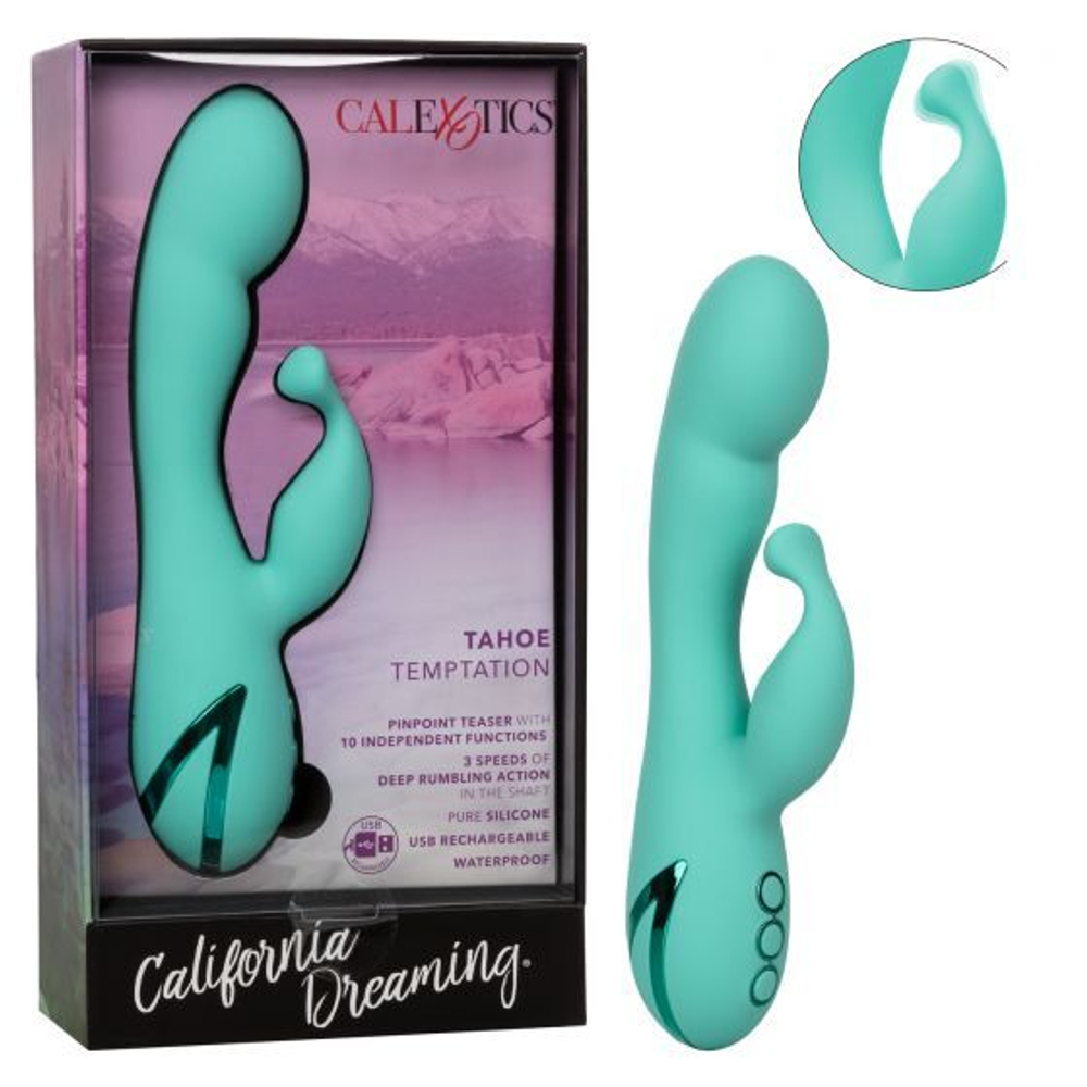 Зеленый вибратор-кролик 23см California Exotic Novelties Tahoe Temptation SE-4350-75-3
