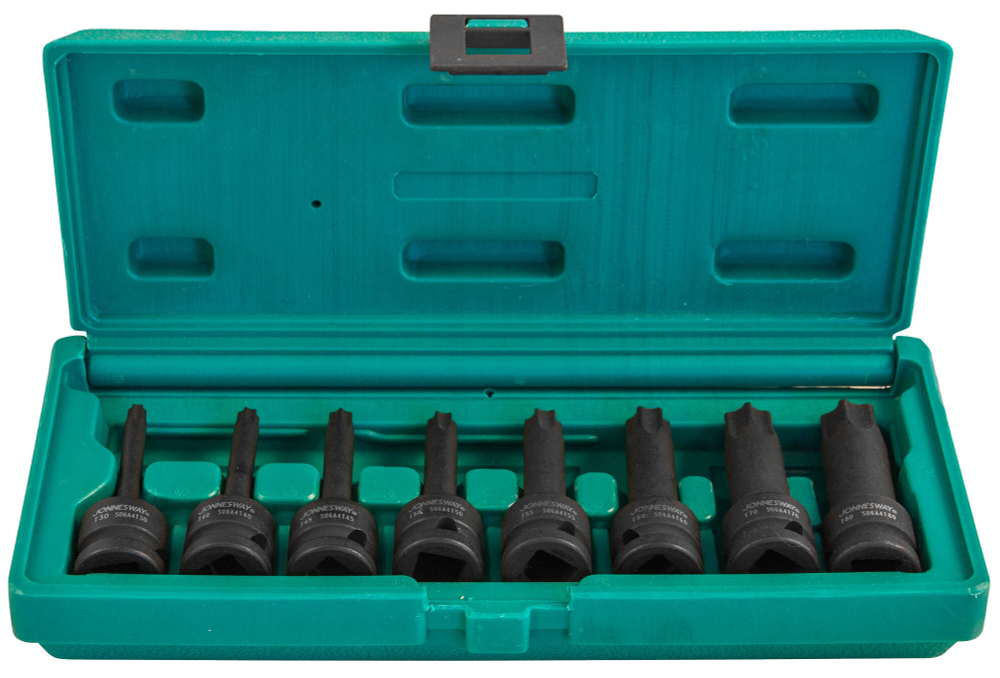 S06A408S Набор ударных головок "TORX" 1/2DR"Т30- T80 78мм, 8 предметов