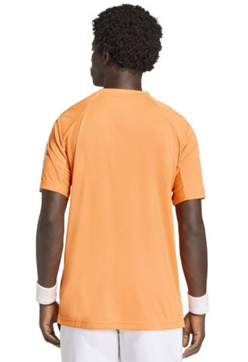 Мужская теннисная футболка Adidas Club Tennis Climacool 3-Stripes - pure orange